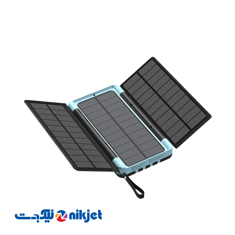 پاوربانک خورشیدی پاورولوژی PP070 ظرفیت 16000 میلی‌آمپر | شارژ سریع و مقاوم در برابر شرایط سخت